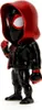 A small, stylized figurine of a character wearing a black suit with a red hood. Produktbild-Vorschau
