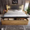 Doppelbett 180x200 Holzbett mit klappbarem Stauraum Produktbild-Vorschau 17