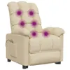 vidaXL Fauteuil de massage Crème Tissu Voir les images du produit 6