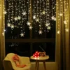 3,5m LED Schneeflocke Lichterkette Lichtervorhang Produktbild-Vorschau 9