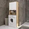 Mobiletto da bagno 2D con storage Bianco e Rovere Artisan Anteprima dell’immagine prodotto 3