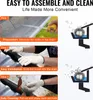 Instructional steps for assembling and cleaning a gutter brush. Produktbild-Vorschau