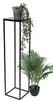 A black metal plant stand with two potted plants. Anteprima dell’immagine prodotto