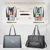 Tote Laptoptasche mit Isoliertem Lunchfach für Damen,mit Produktbild-Vorschau 2