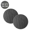 WENKO 2er Set Topfuntersetzer Schiefer Schwarz Rund Produktbild-Vorschau 2
