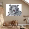 MuchoWow® Poster Tiger - Weiß - Tiere 120x90 cm - Wandbild Produktbild-Vorschau 6
