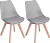 Two gray chairs with wooden legs are shown against a white background. Náhled obrázku produktu