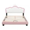 Kinderbett Polsterbett(90*200cm,Pink) mit Lattenrosten und Produktbild-Vorschau 9