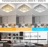 60W LED Deckenleuchte mit Kristallbesatz, quadratische Produktbild-Vorschau 6