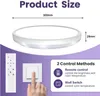 Product size and control methods for a ceiling light. Produktbild-Vorschau