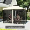 Outsunny Moskitonetz für 3x3 Pavillon 4 Seitenteile Produktbild-Vorschau 6