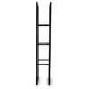 A black metal firewood rack shown from the side against a white background. Produktbild-Vorschau