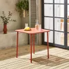 Tavolo da giardino in metallo 2 posti, 70cm, Terracotta Anteprima dell’immagine prodotto 2