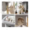 Arbre à gratter Relaxdays, avec cachette, 2 poteaux en Voir les images du produit 3