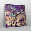 Wanduhr - Quadrat - Glasuhr - Graffiti modern - 40x40cm - Produktbild-Vorschau 4