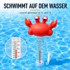 Schwimmendes Poolthermometer Kinder Pool Thermometer Krabbe Produktbild-Vorschau 5