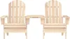 vidaXL Adirondack-Gartenstühle mit Tisch Massivholz Tanne Produktbild-Vorschau 1