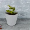 Grijze bloempot met ribbels, geschikt voor buiten, rond, Productafbeelding-voorbeeld 6