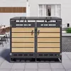 Afvalcontainerbox - 131 x 79 x 116 cm, zwart, staal, Productafbeelding-voorbeeld 3