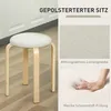 Lot de 4 tabourets de salle à manger HOMCOM, empilables, Voir les images du produit 5