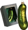 Christbaumschmuck Glas Weihnachtsgurke 11cm grün 1 Stück Produktbild-Vorschau 1