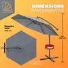 KINGSLEEVE® Parasol de jardin extérieur en alu Parasol Voir les images du produit 3