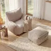 Sitzsack Sessel mit Hocker für Erwachsene, Flauschiger Cord Produktbild-Vorschau 7