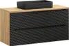 Waschtischunterschrank 120cm in Eiche mit schwarz Produktbild-Vorschau 7