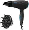 A black and blue hairdryer with a diffuser attachment, shown against a white background. Náhled obrázku produktu