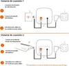 Diagrams showing two different connection variants for a telephone. Produktbild-Vorschau