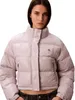 Calvin Klein dames pufferjas, model Shine Cropped, grijs Productafbeelding-voorbeeld 3