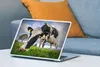 MuchoWow® Laptop Aufkleber Sticker Cover Kuh - Gras - Produktbild-Vorschau 4