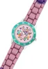 A close-up, angled shot of a child's watch with a pink band and a light pink face featuring a cartoon character. Anteprima dell’immagine prodotto