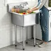 VEVOR Edelstahl Spültisch Gewerbliche Spülbecken Produktbild-Vorschau 10