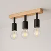 MasterLED Deckenstrahler - E27, 3-flammig, Schwarz, Holz, Produktbild-Vorschau 2