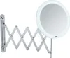A wall-mounted magnifying mirror with an extendable arm and LED lighting. Náhľad obrázku produktu