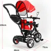 4 in 1 Baby-Dreirad Kinderdreirad Lenkstange Fahrrad Baby Produktbild-Vorschau 3