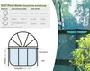 A collage showing a diagram of a pool dome and a section of a pool with a ladder. Produktbild-Vorschau