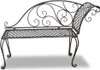 vidaXL Chaise longue de jardin 128 cm Acier antique brun Voir les images du produit 1