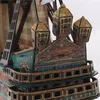 Close-up view of the stern of a 3D puzzle model of a sailing ship. Náhled obrázku produktu
