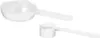 Two white plastic scoops of different sizes against a white background. Náhled obrázku produktu