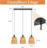 ZMH Hängelampe Boho Pendelleuchte Rattan 3 Flammig Produktbild-Vorschau 4