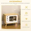 PawHut – mačacie brloh, mačací domček s hračkou, mačací Náhľad obrázku produktu 7