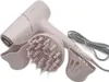 A pink Philips hair dryer with three attachments is displayed on a white background. Produktbild-Vorschau