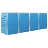 Box pour poubelles pour 4 tonnes 276,5x77,5x115,5 cm acier Voir les images du produit 7