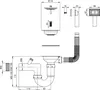 Siphon für Stahlspülbecken, 1-Becken - 3,5" Abfluss Produktbild-Vorschau 2
