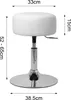 ML-Design Schminkhocker Weiß Ø 33cm, aus Stahl mit Produktbild-Vorschau 4