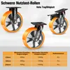 4 Stück 200mm Schwerlastrollen mit Bremse, 2 Universal Rad Produktbild-Vorschau 7