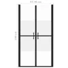 vidaXL Duschtür Halb Matt ESG (93-96)x190 cm Produktbild-Vorschau 5
