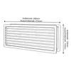 Türlüftung Kunststoff Ausführung Lichtgrau 290mm x 125mm Produktbild-Vorschau 4